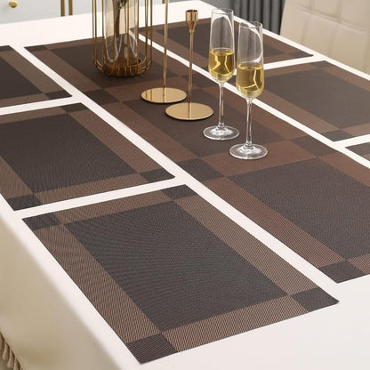 Anti-Skid Placemats for Kitchen Dining Table (Pack of 6)